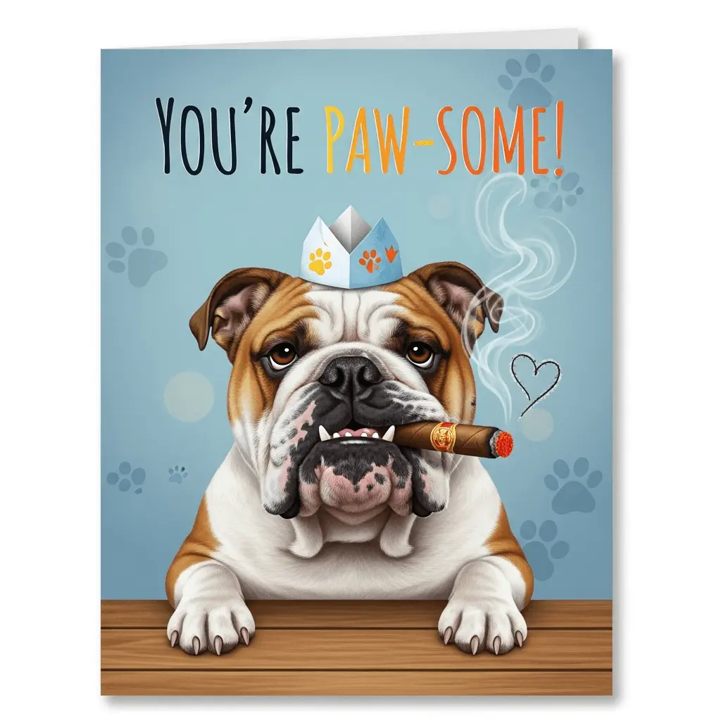 dog themed card for father's day