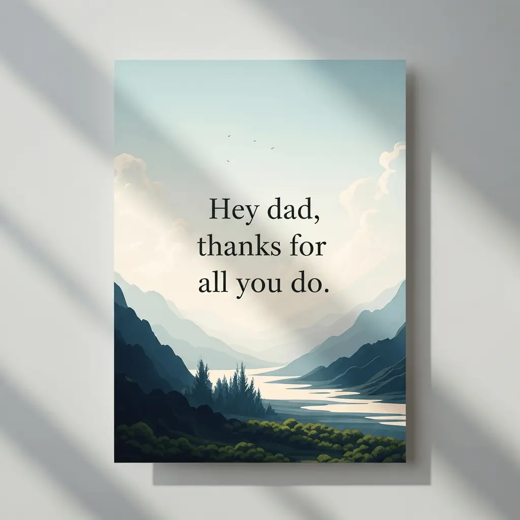 sincere and simple card for father's day