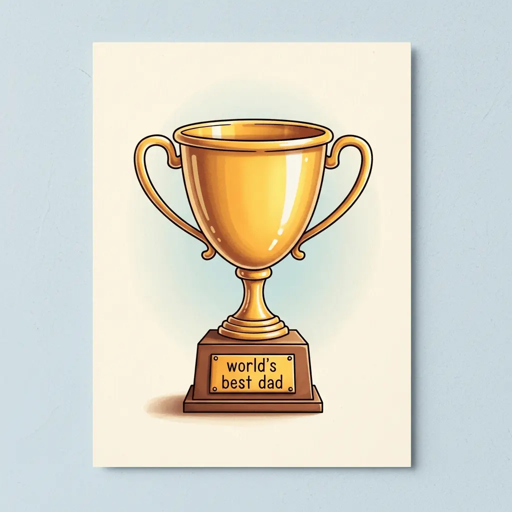 trophy card for father's day