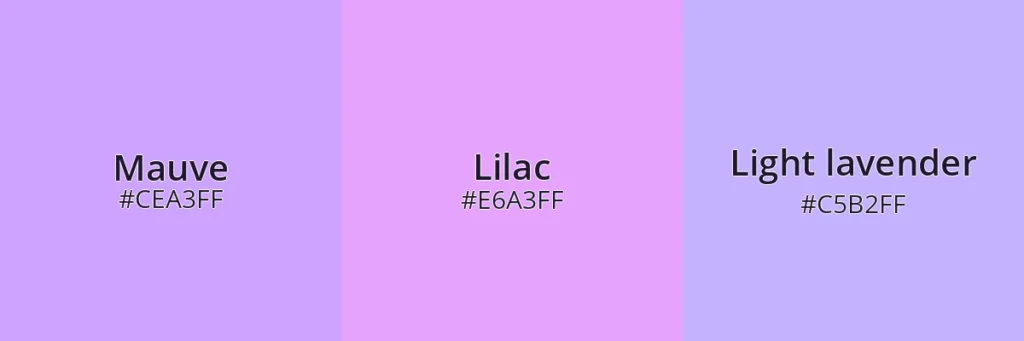 Color mauve comparison