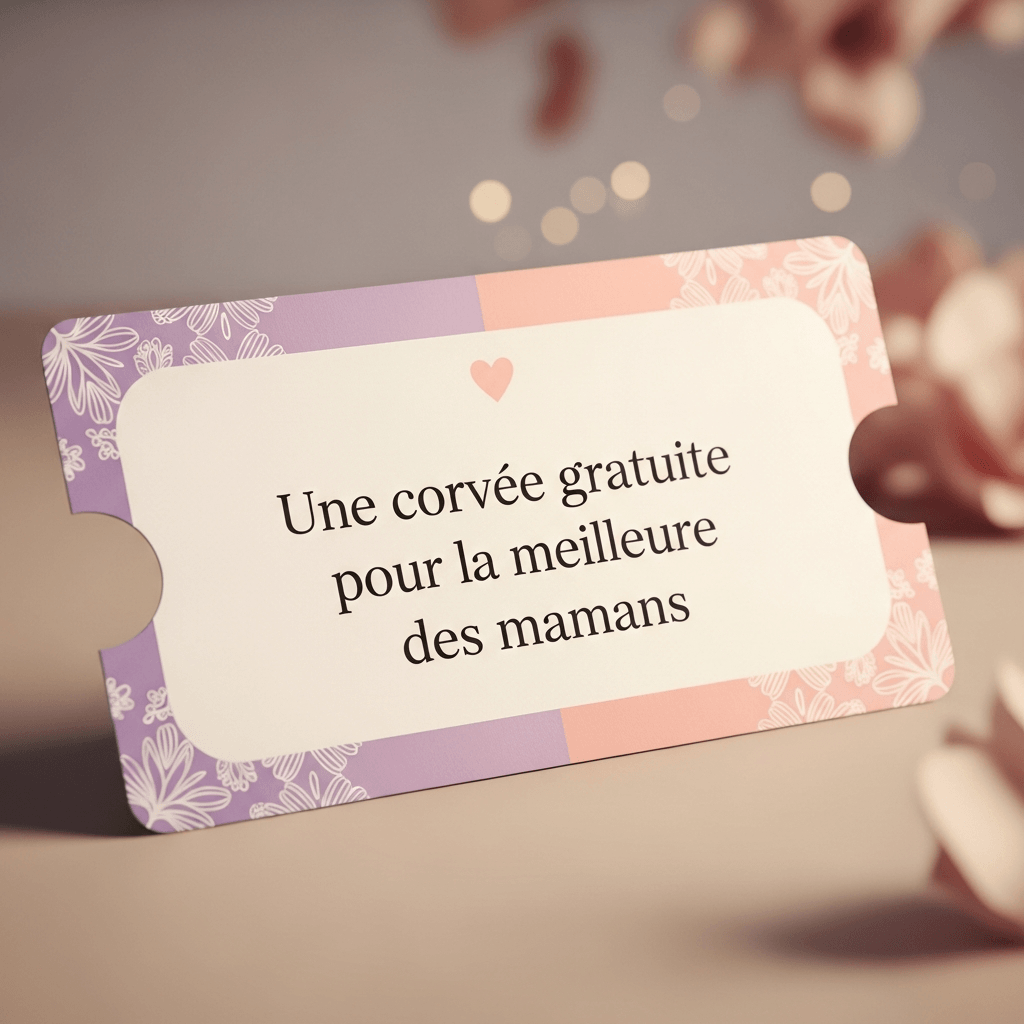 Carte de bons pour les tâches ménagères