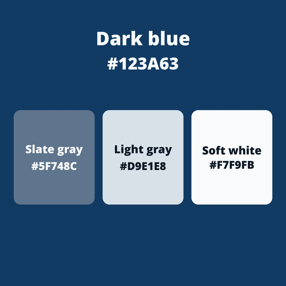 Dark blue color palette 1
