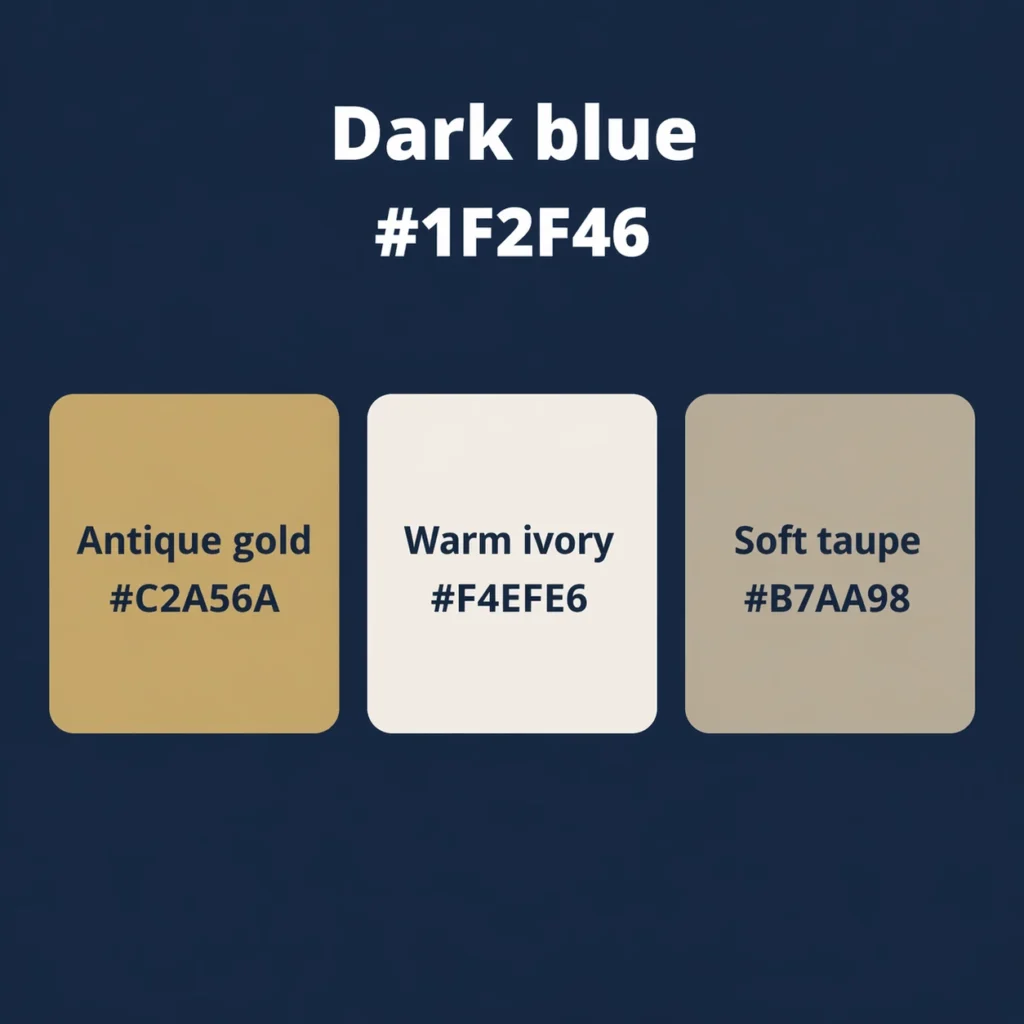 Dark blue color palette 2