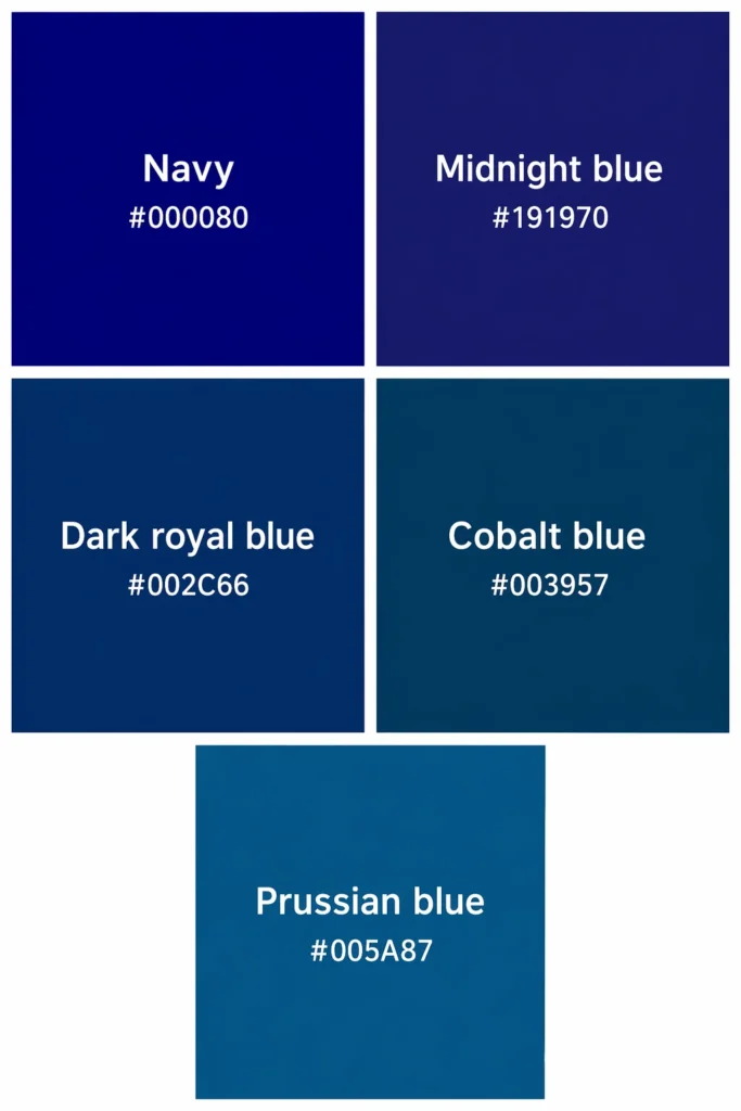 Dark blue colors