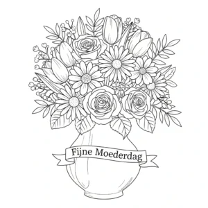 Een divers boeket bloemen