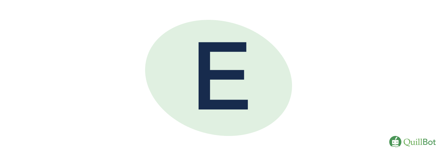 lettre E majuscule