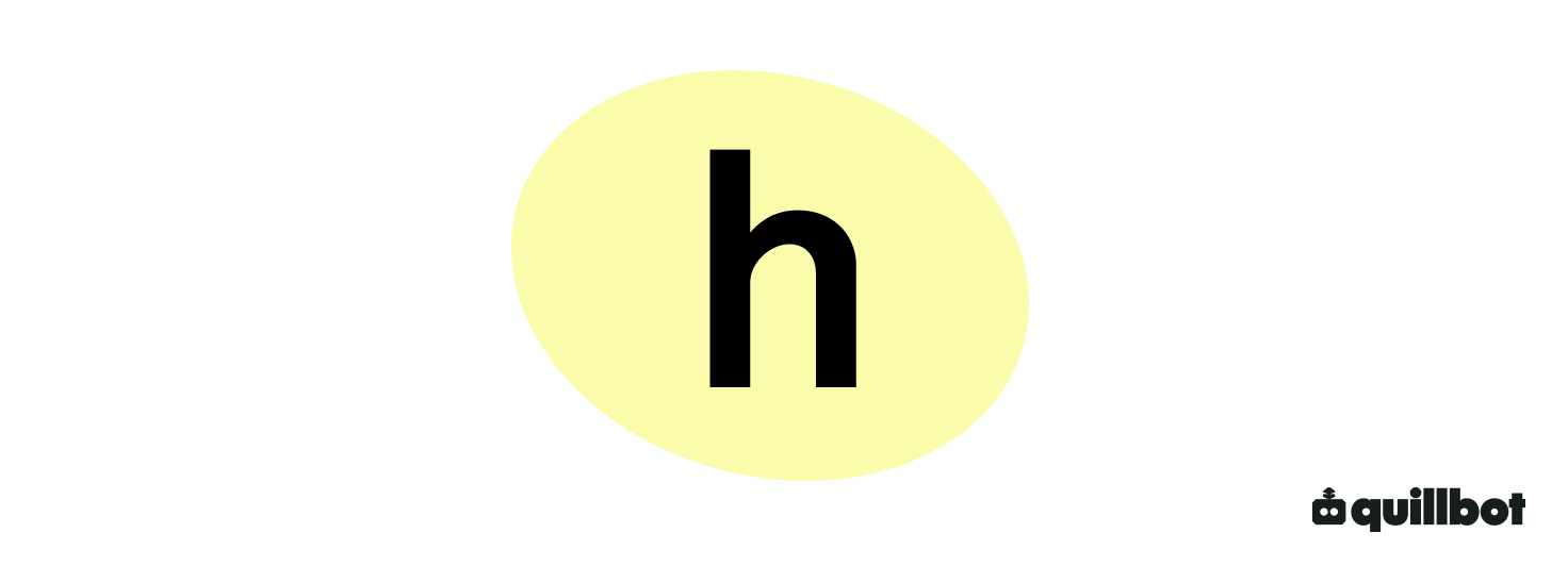 Lettre h minuscule