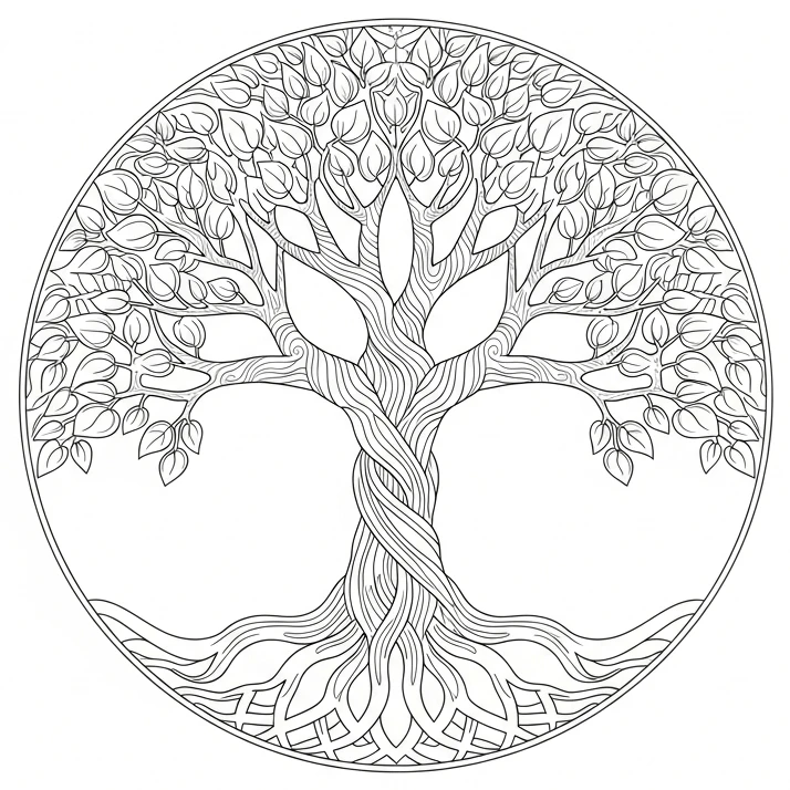 Mandala-Ausmalbild