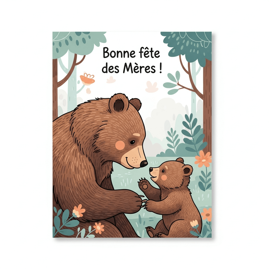 carte mignonne bonne fête maman