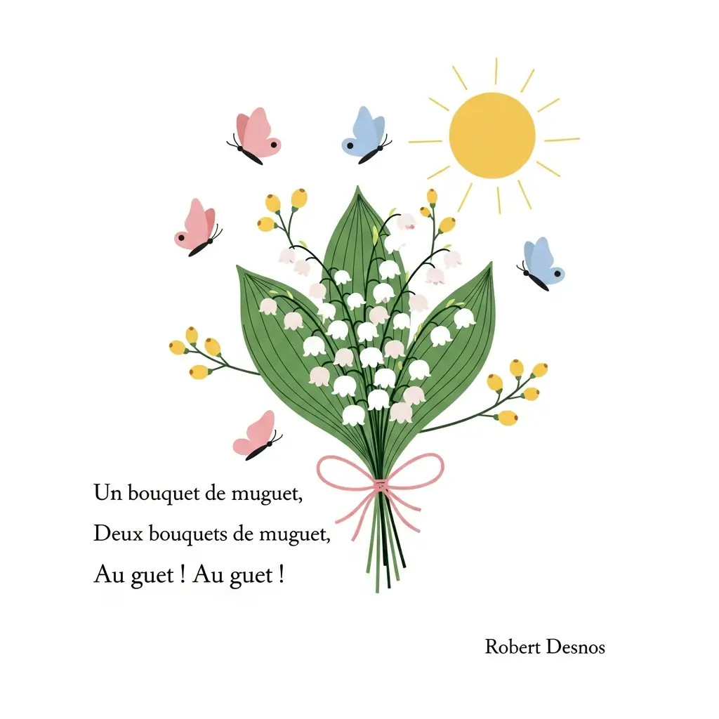 carte muguet simple enfant