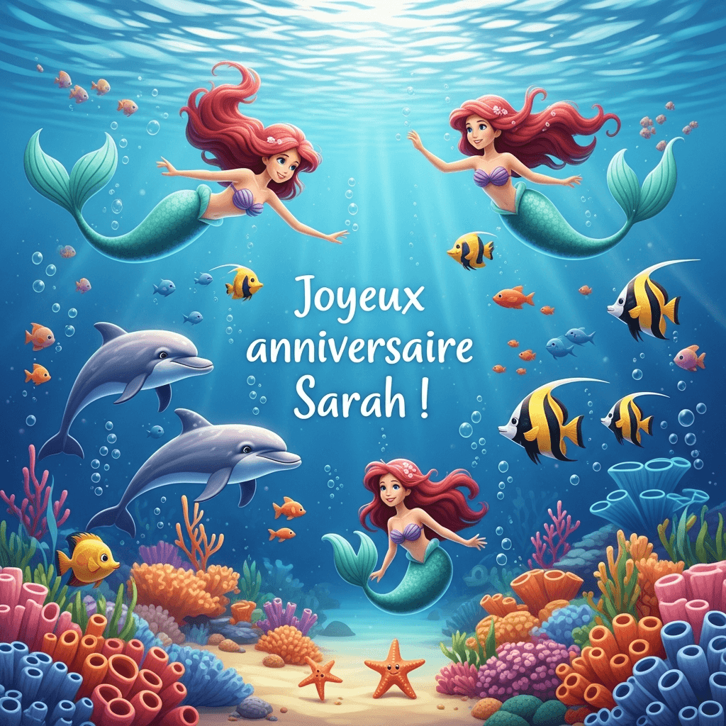 carte anniversaire thème marin avec générateur image IA