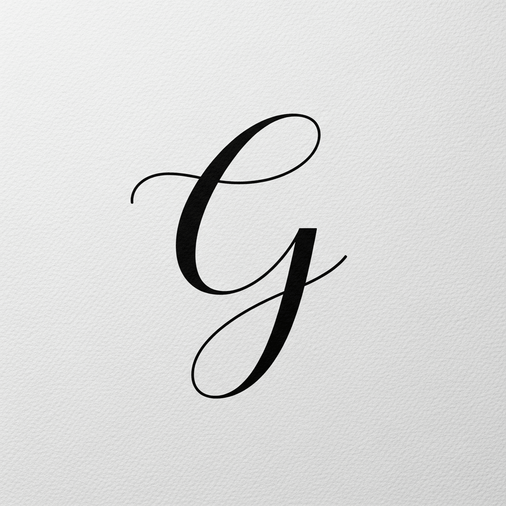 lettre g calligraphie