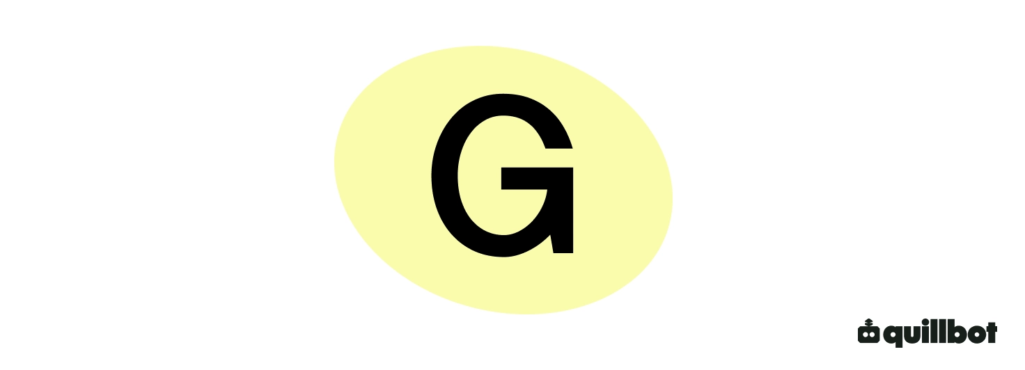 Lettre G majuscule