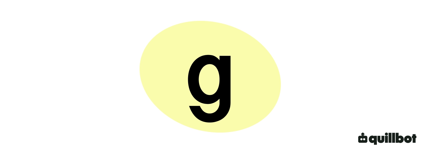 lettre g minuscule