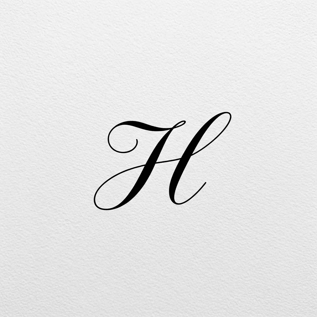 lettre h calligraphie