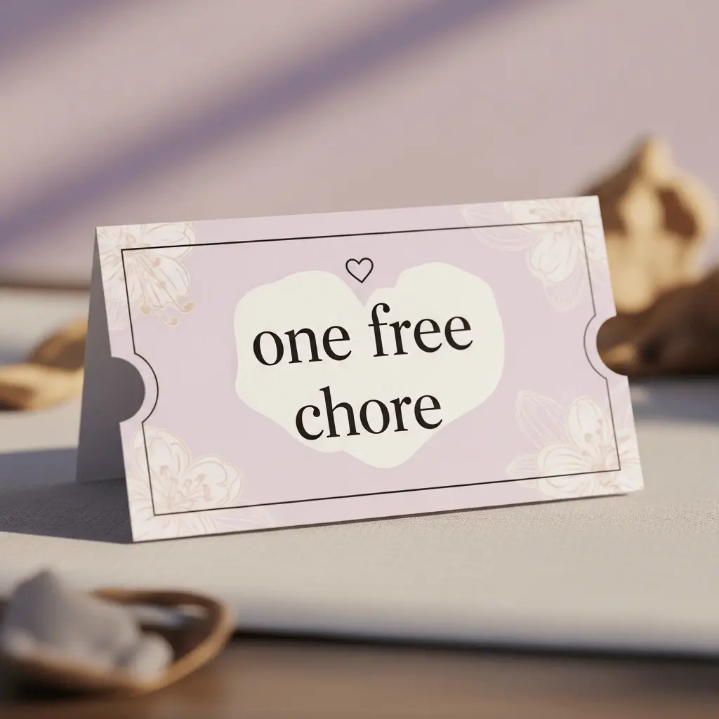 mother's day gift card idea - a free chore coupon