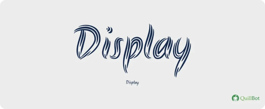 Ejemplo de tipografía display.