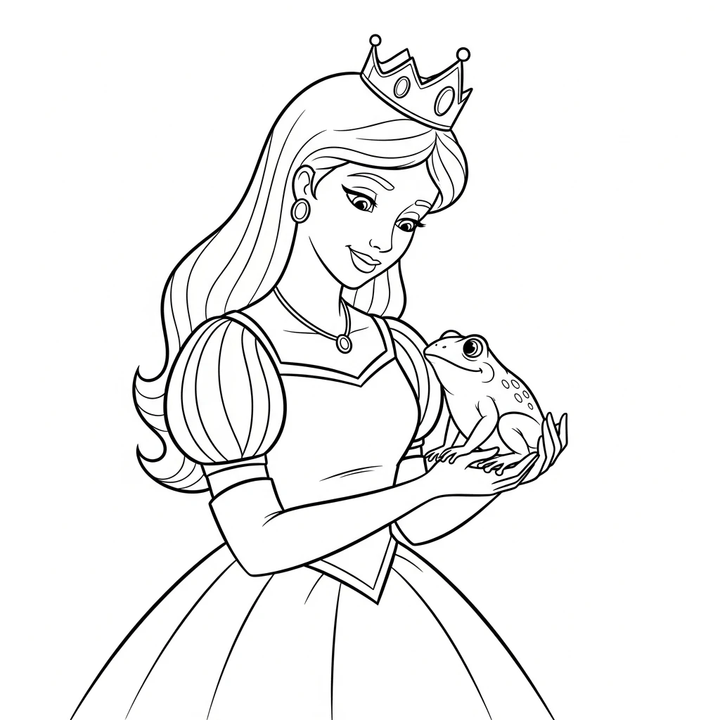 Ausmalbild Prinzessin