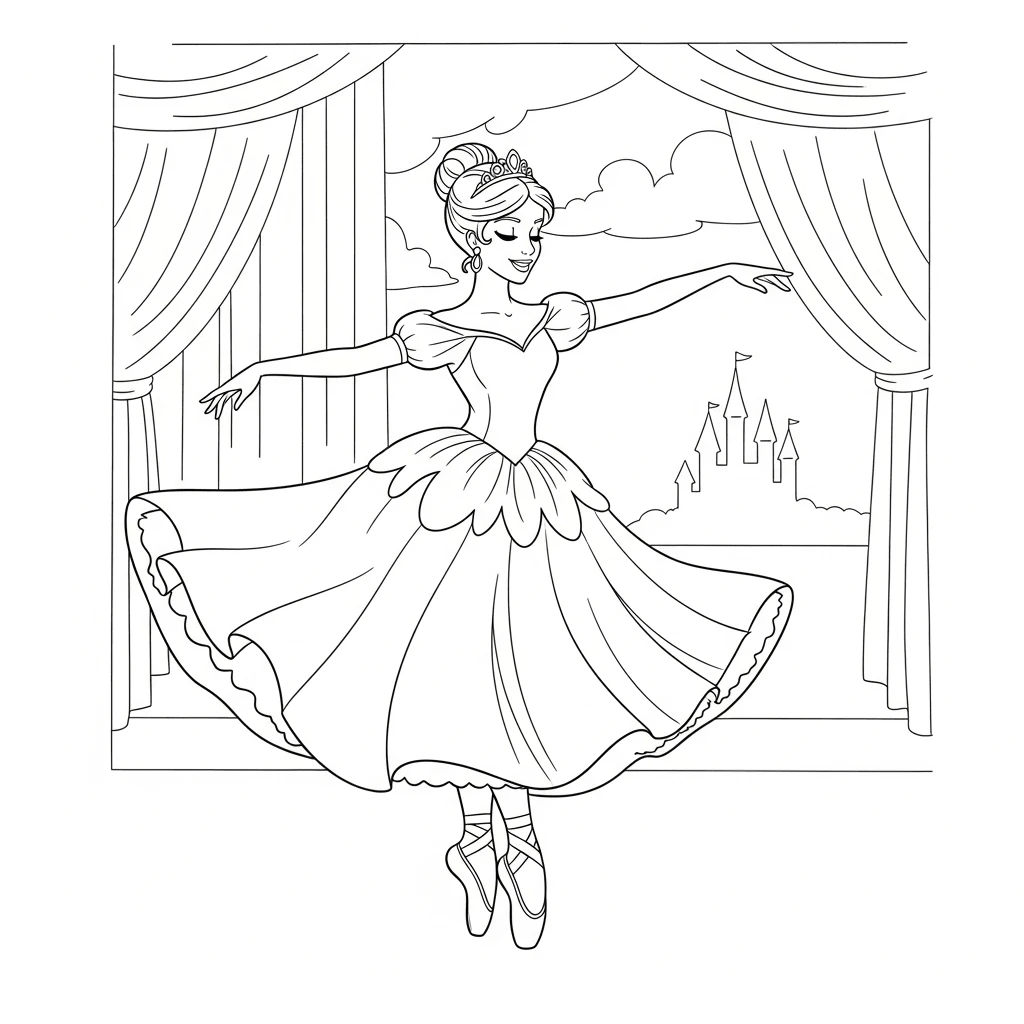 Ausmalbild Prinzessin