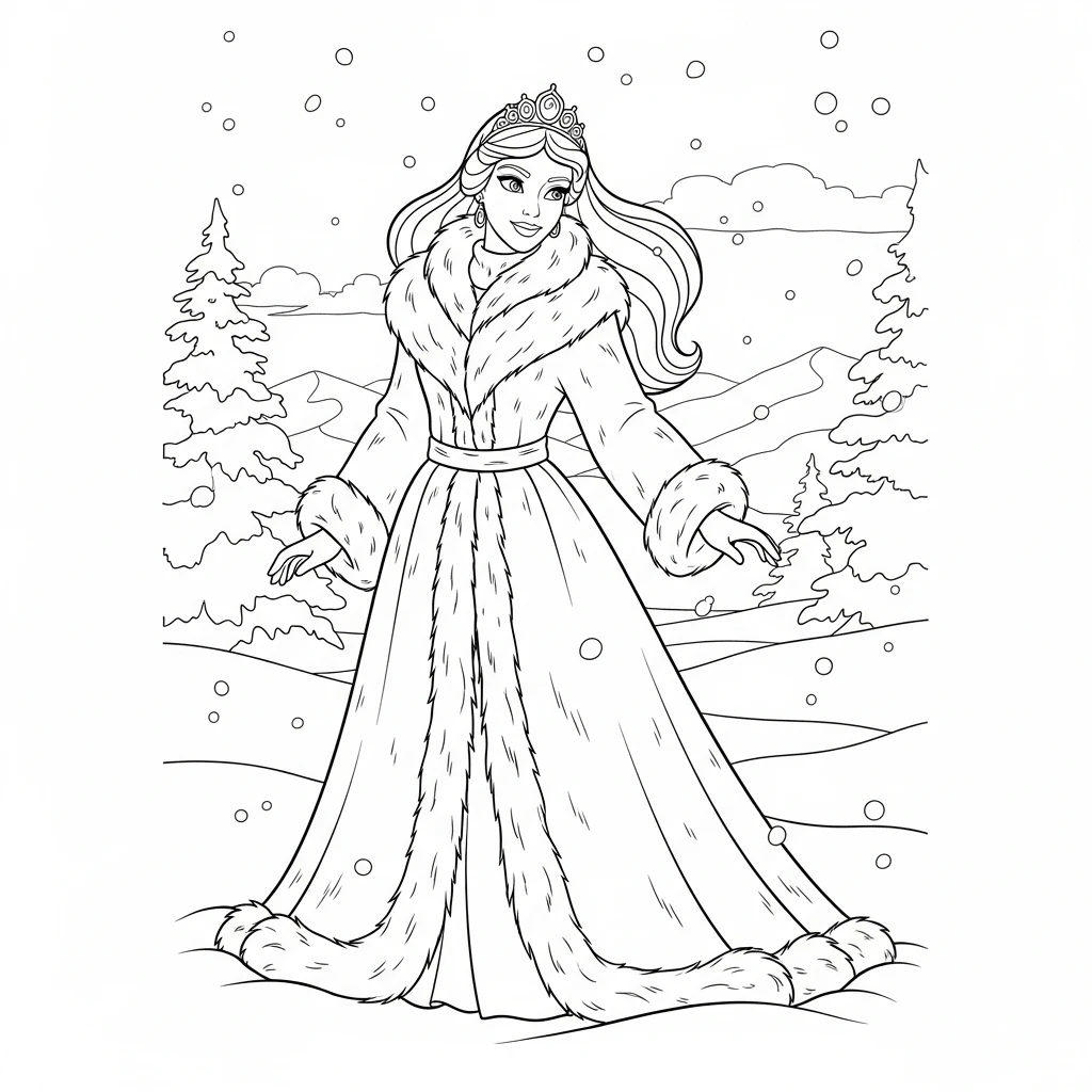 Ausmalbild Prinzessin
