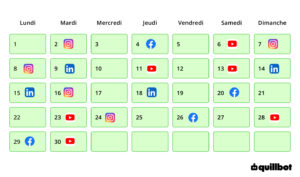 Calendrier éditorial