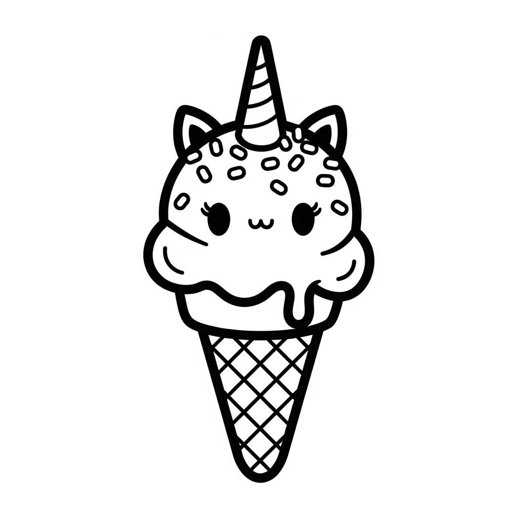 Eis mit Waffelhorn