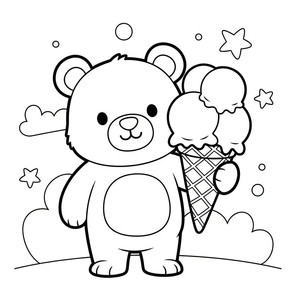 Teddy mit Eis