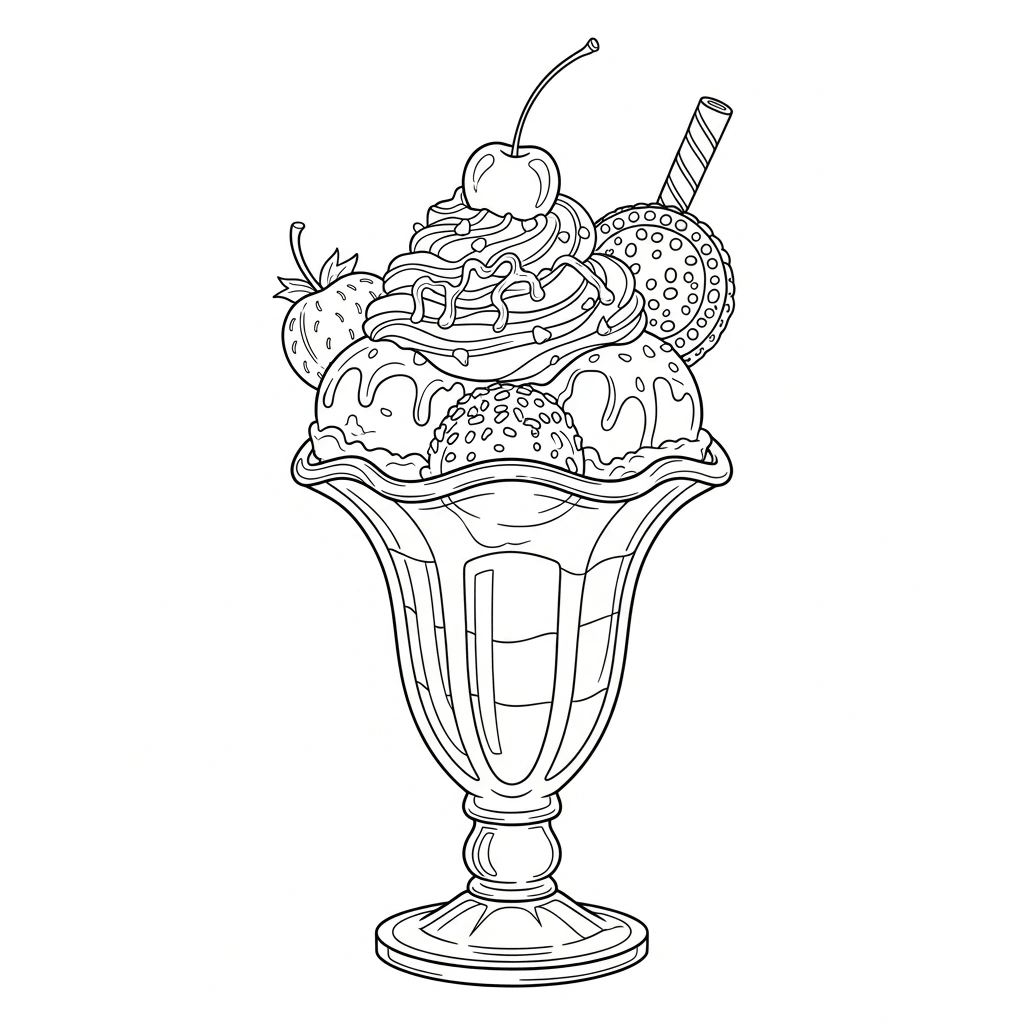 Eis im Becher mit Kirsche
