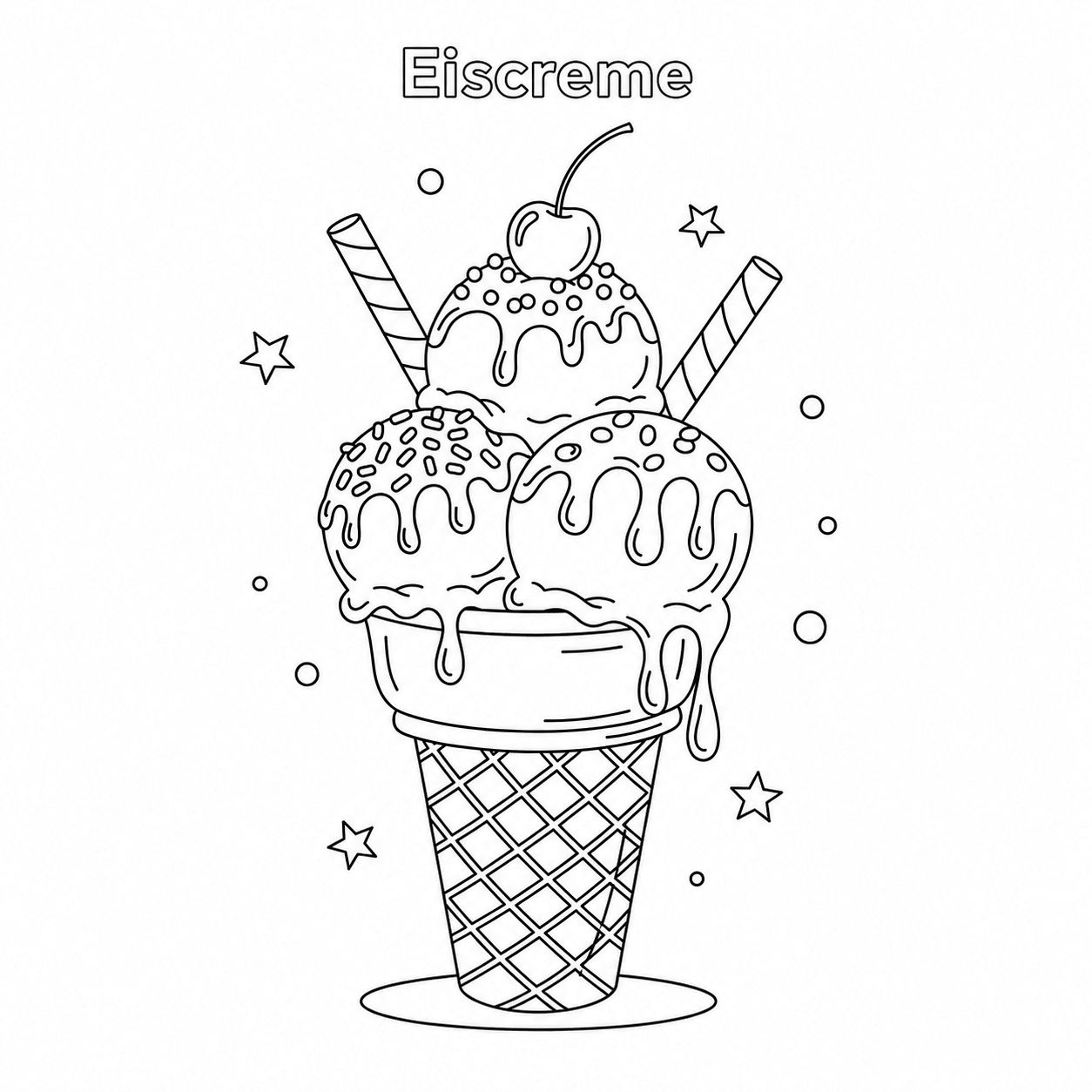 Eiscreme mit Kirsche