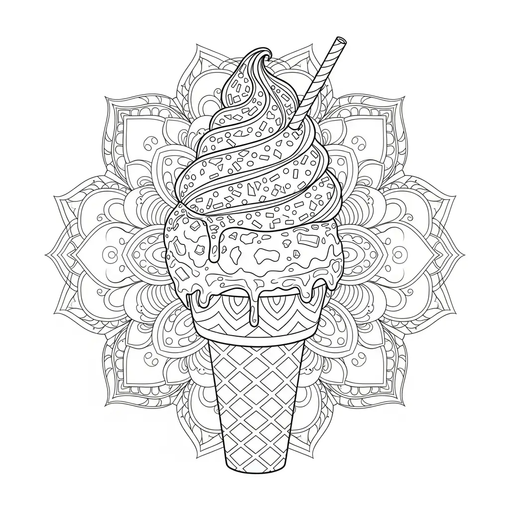 Eis als Mandala