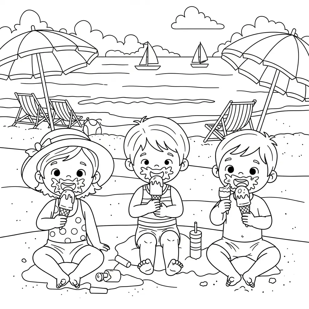 Kinder mit Eis
