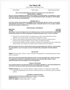 Nurse resume template