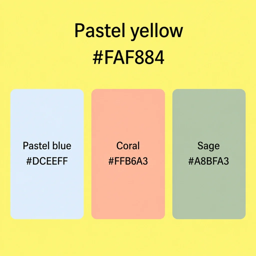 Pastel yellow color palette 2