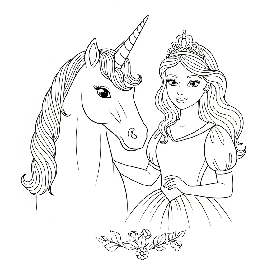 Ausmalbild Einhorn
