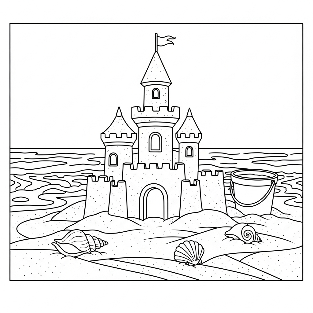 Urlaub Ausmalbild Kinder