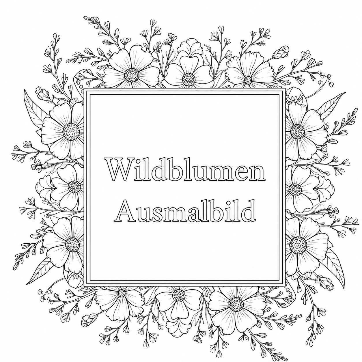 Wildblumen Ausmalbild