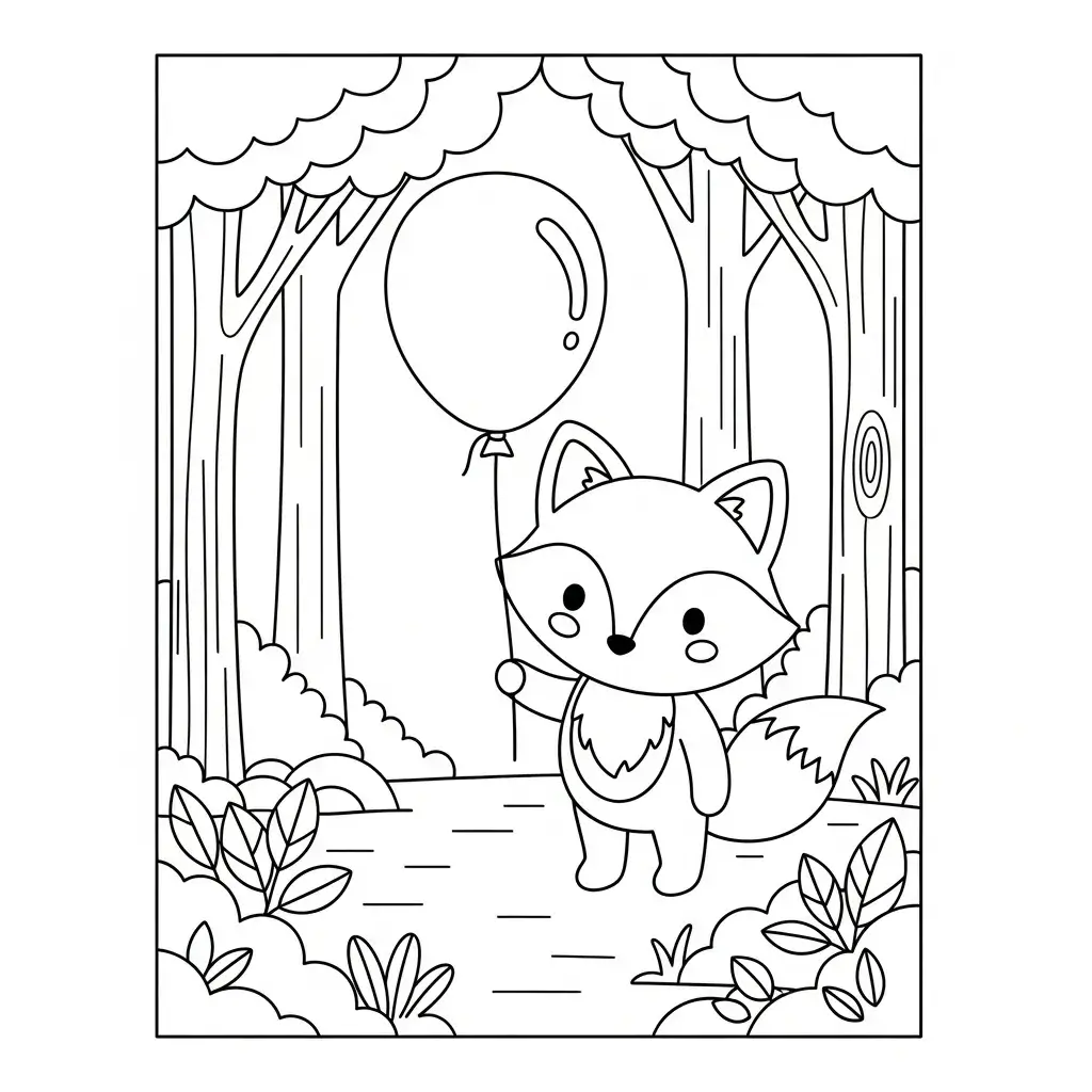 coloriage renard enfant