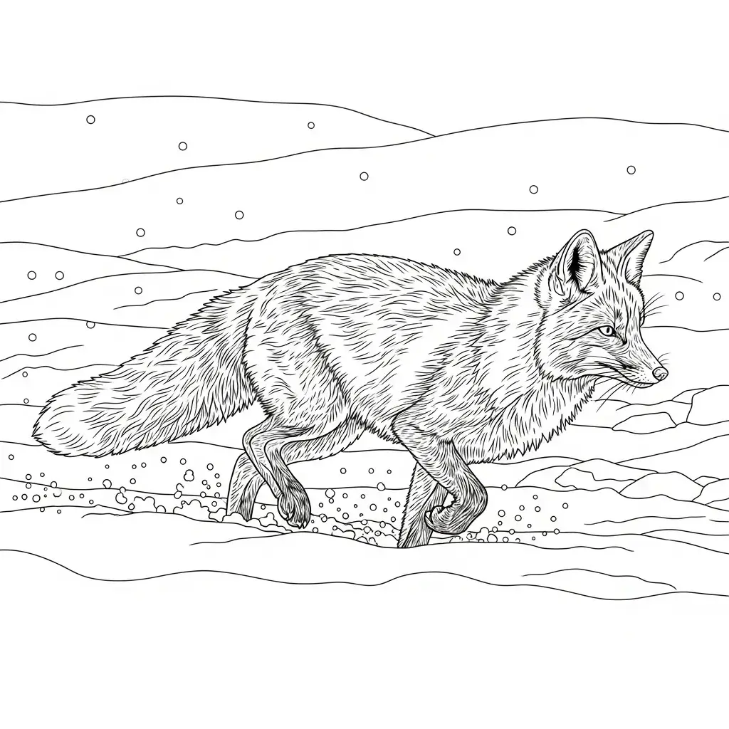 coloriage renard realiste
