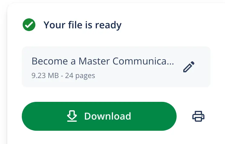 download step for flatten pdf tool