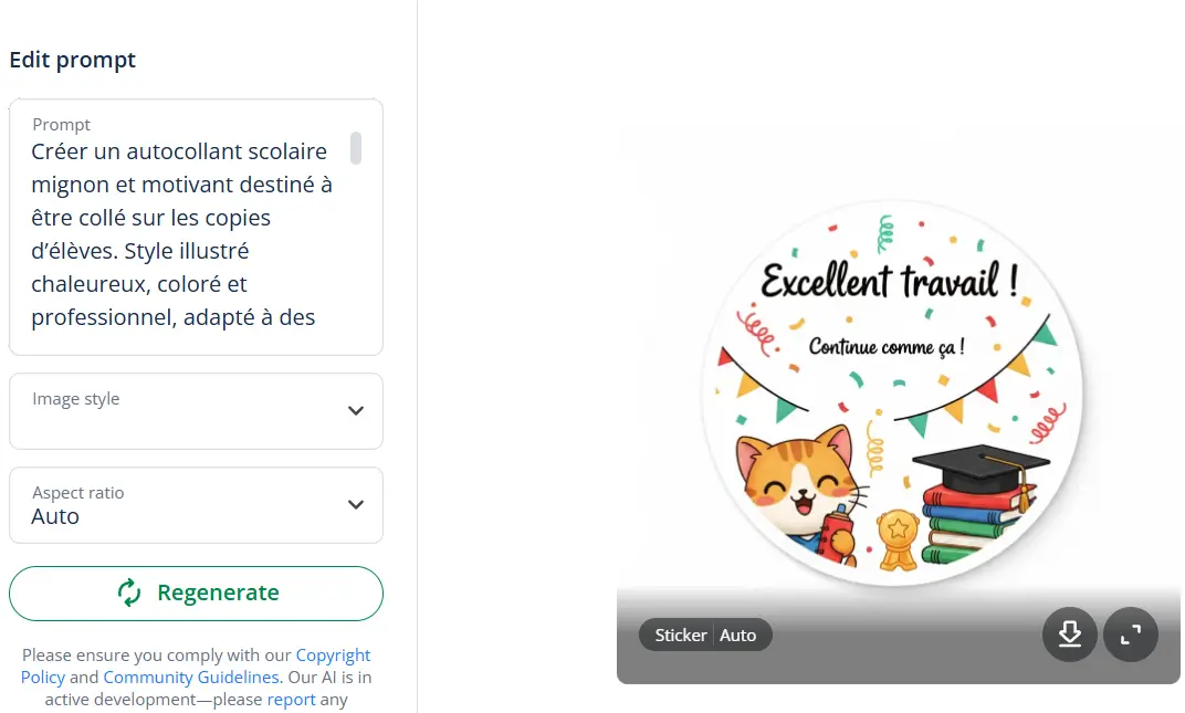 générateur d'autocollants