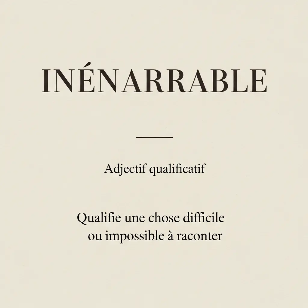inénarrable définition