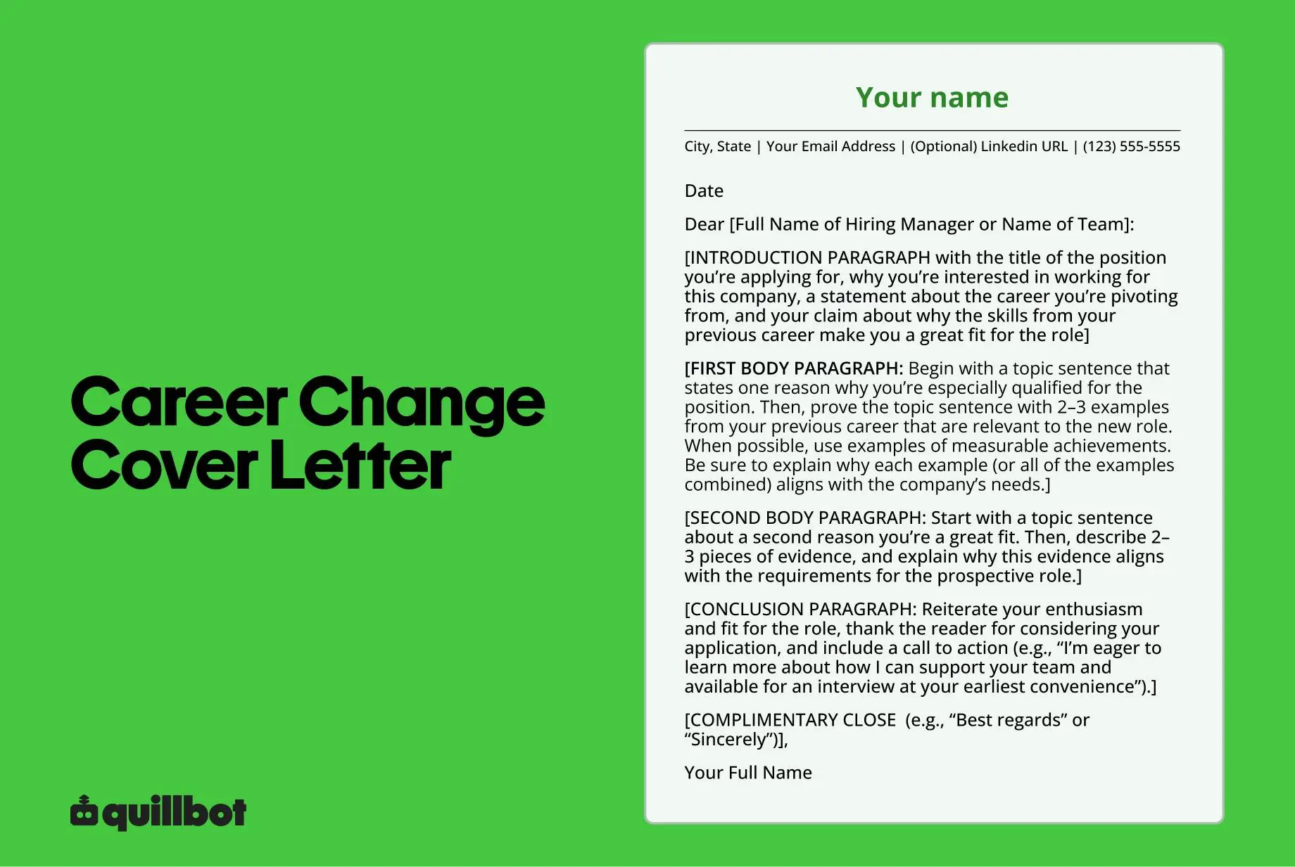 Career change template