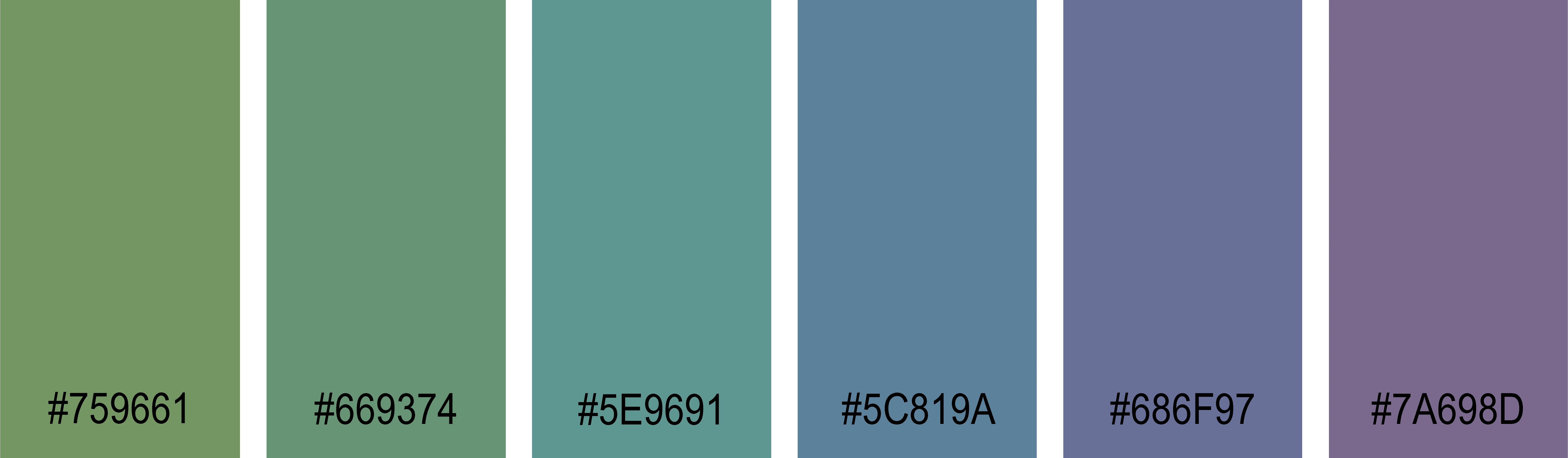 Gedeckte kalte Farben Farbpalette