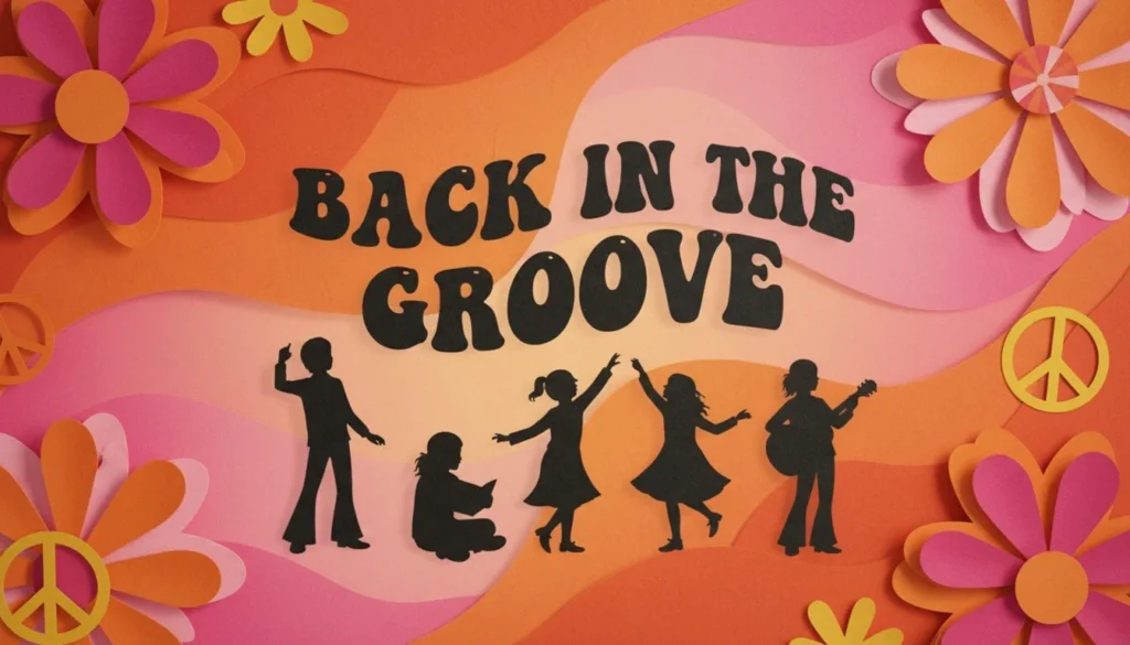Mockup of a 1960s inspired bulletin board