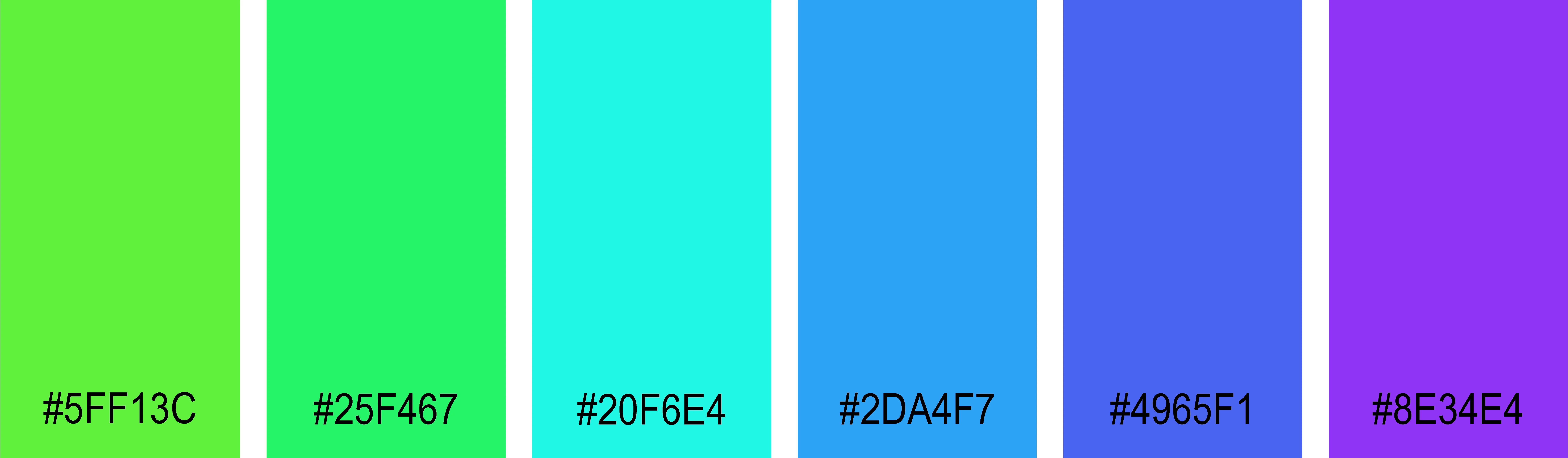 Kalte Farben Farbpalette