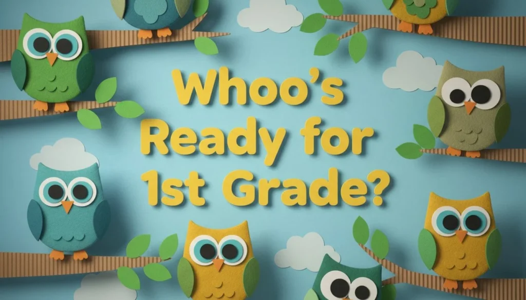 Mockup of a back to school bulletin board with owls