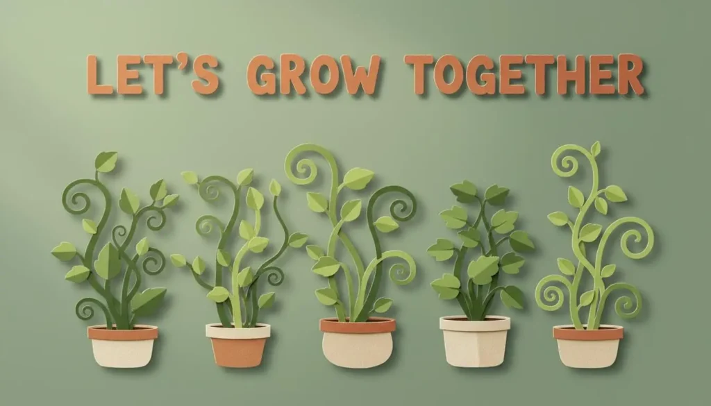 Mockup of a plant themed bulletin board