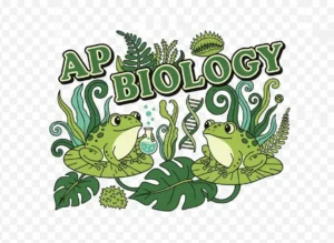 AP Biology clip art with frogs and plants