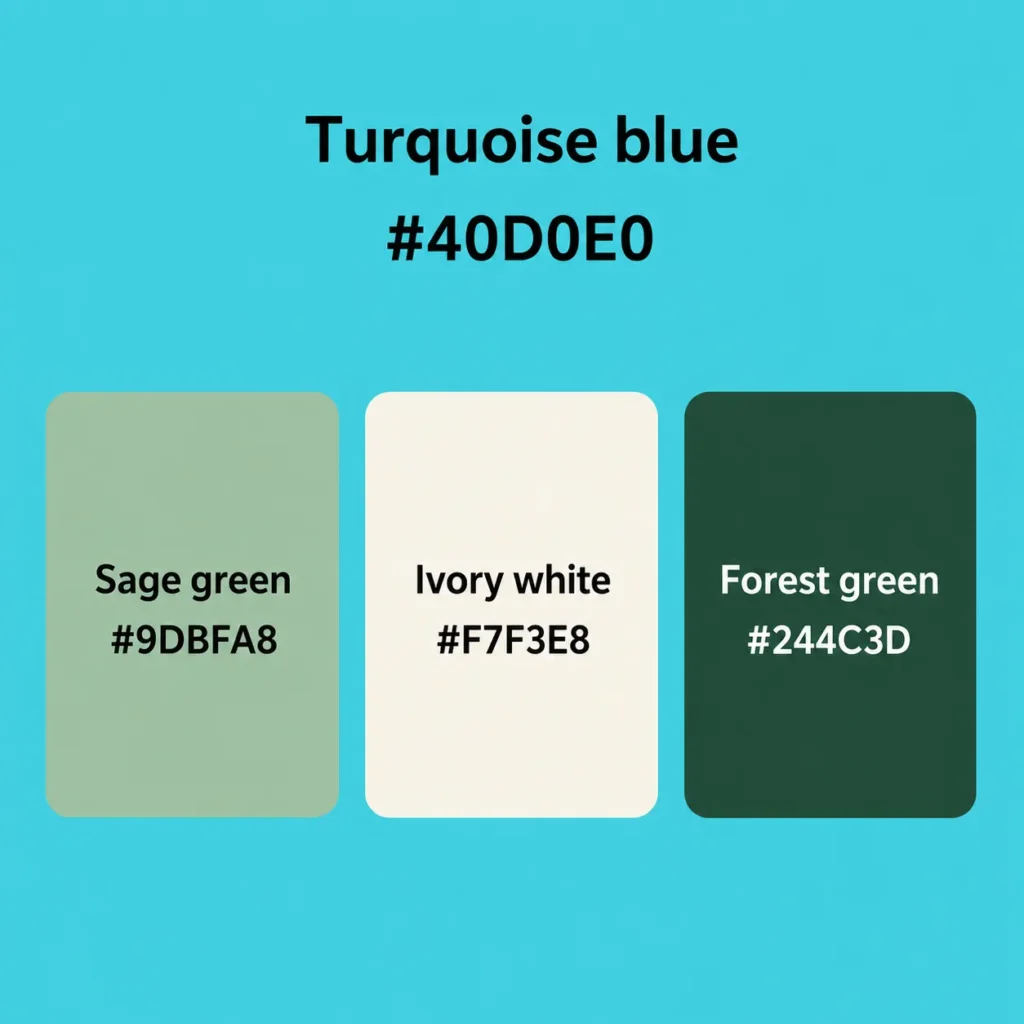 Turquoise color palette 2