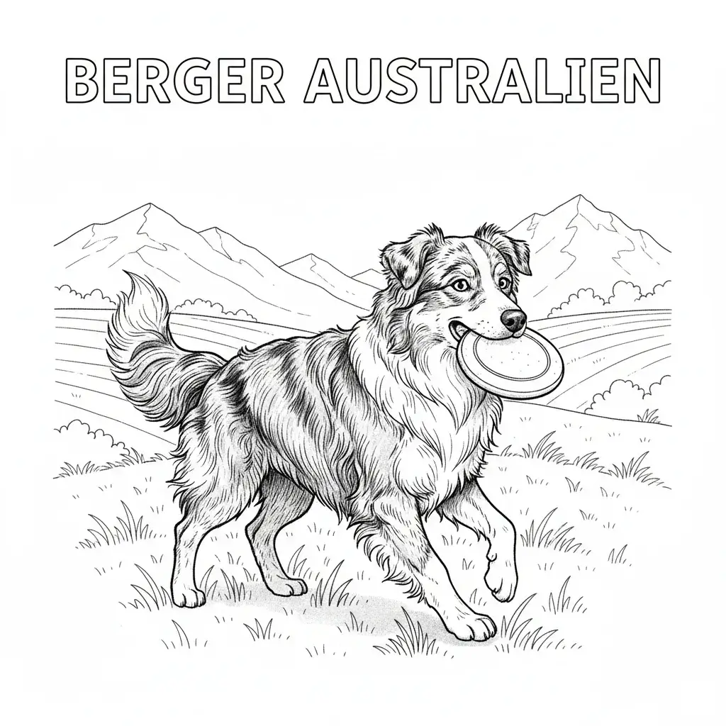 coloriage chien berger australien